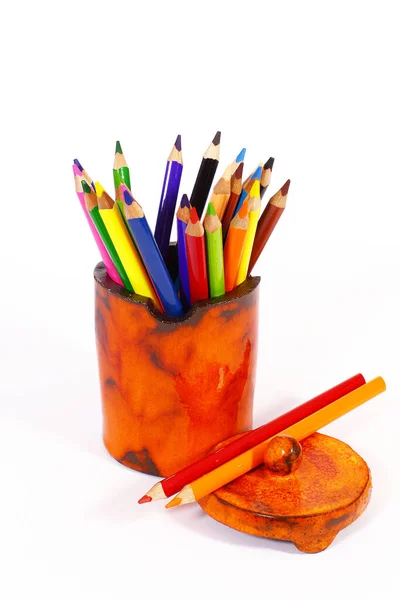 Colorful Pencils Art Craft Equipment — Stock Photo, Image