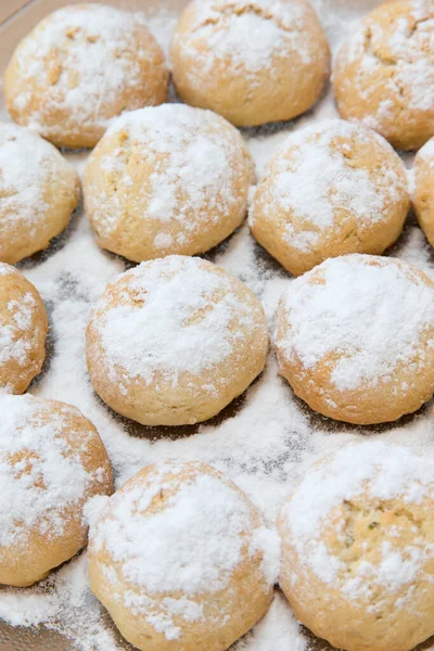 Galletas Con Azúcar Polvo —  Fotos de Stock