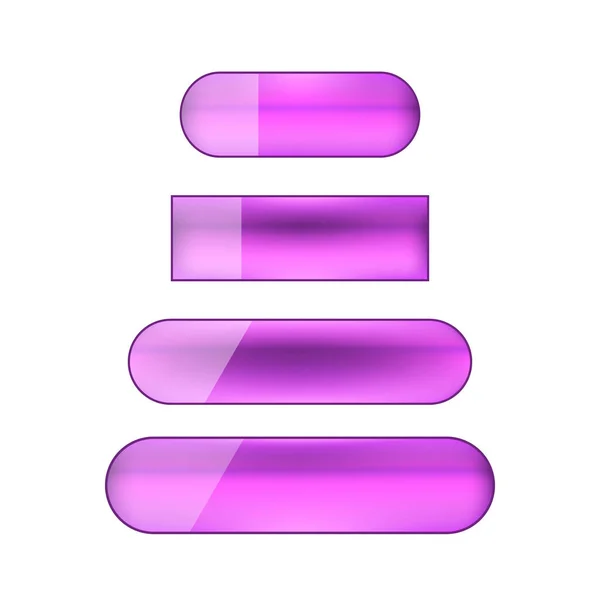 矢量网按钮集 紫色和紫色 — 图库照片