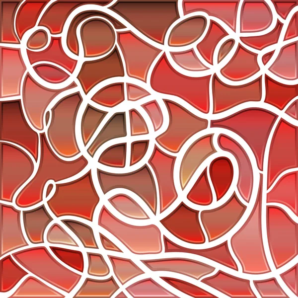 Vetor Abstrato Fundo Mosaico Vidro Manchado Vermelho Marrom — Fotografia de Stock