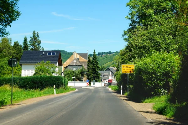 Μικρό Τμήμα Της Πόλης Traben Trarbach Rissbach Στο Moselle — Φωτογραφία Αρχείου