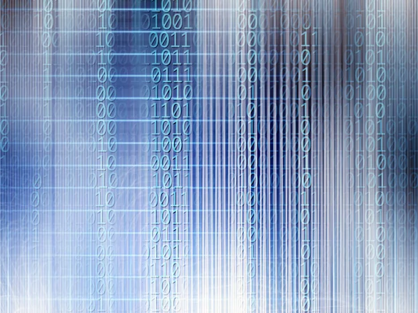 Abstrakter Hintergrund Des Technologiekonzepts Mit Leuchtenden Strukturleuchten Und Binärem Code — Stockfoto