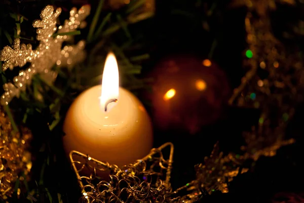 Kerst Decor Achtergrond Bekijken — Stockfoto