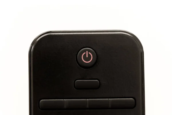 Close Black Button Red Handle — Stock Photo, Image