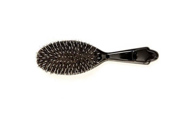 Black Hair Comb White Background — Stock Photo, Image