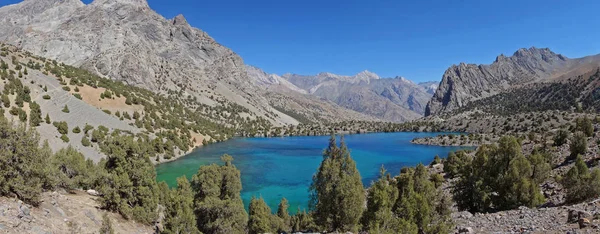 Blau Türkisfarbener Alaudin See Tadschikistan Fächerberge Pamirgebirge — Stockfoto