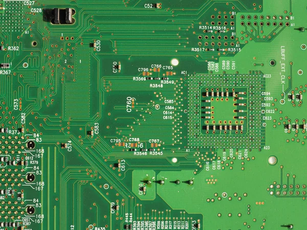 Détail Une Carte Circuit Imprimé Électronique Pcb — Photo