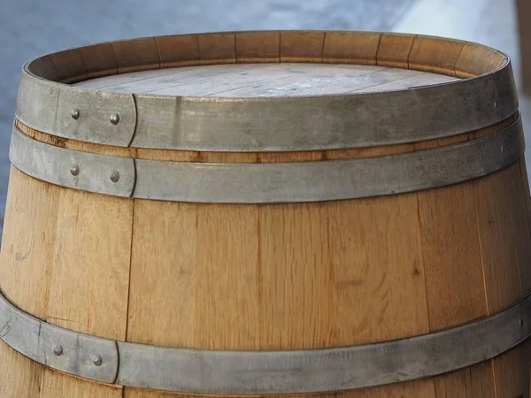 Wooden Barrel Aka Cask Keg Wine — Stock Photo, Image