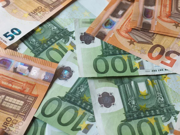 100 Eurós Bankjegyek Eur Európai Unió Pénzneme — Stock Fotó