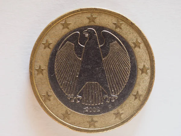 1ユーロ硬貨 Eur 欧州連合の通貨 — ストック写真