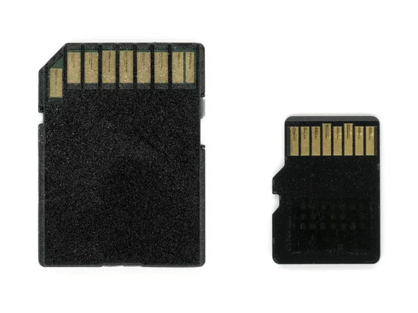 Porovnání Zabezpečených Digitálních Paměťových Karet Micro Pro Digitální Fotoaparát — Stock fotografie
