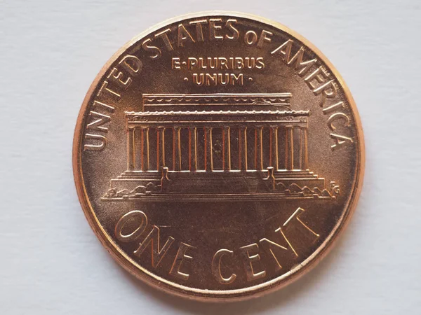 Moneta Centa Usd Waluta Stanów Zjednoczonych — Zdjęcie stockowe