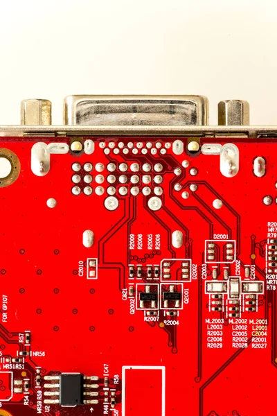 Nahaufnahme Der Elektronischen Leiterplatte — Stockfoto