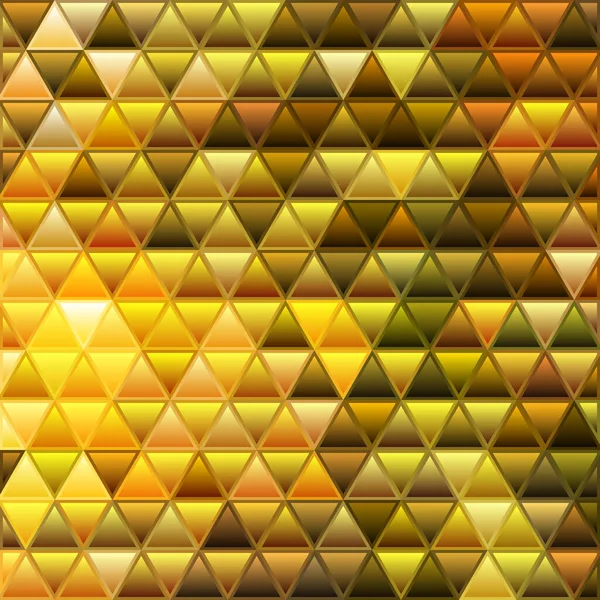 彩色玻璃三角形马赛克背景 黄色和棕色 — 图库照片