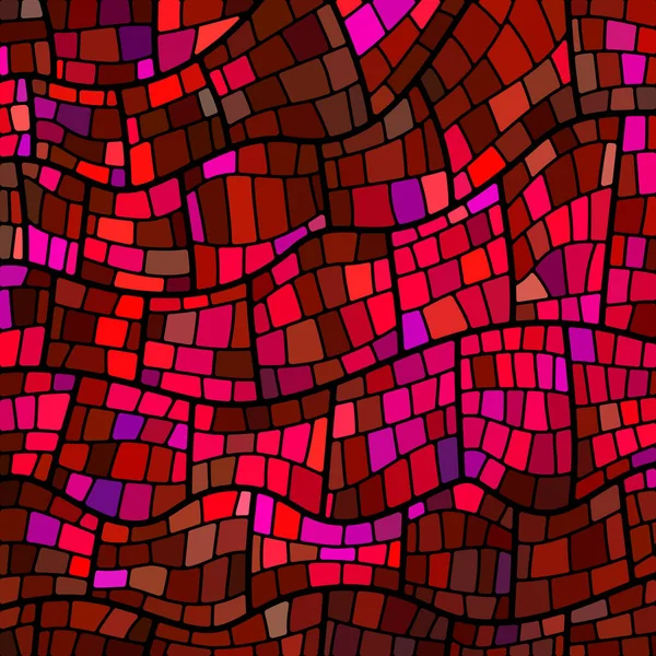 Vector Abstracto Manchado Vidrio Mosaico Fondo Rojo Marrón — Foto de Stock