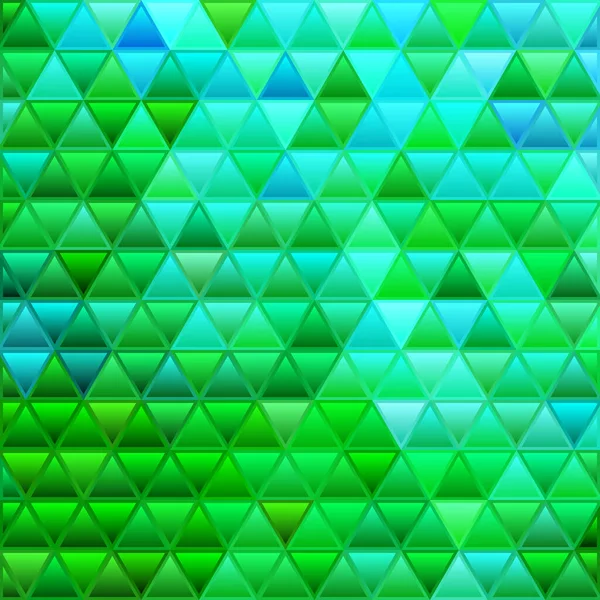 Abstract Vector Stained Glass Triangle Mosaic Background Green Blue — Stock Photo, Image