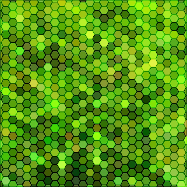 抽象矢量几何六边形背景 绿色和棕色 — 图库照片