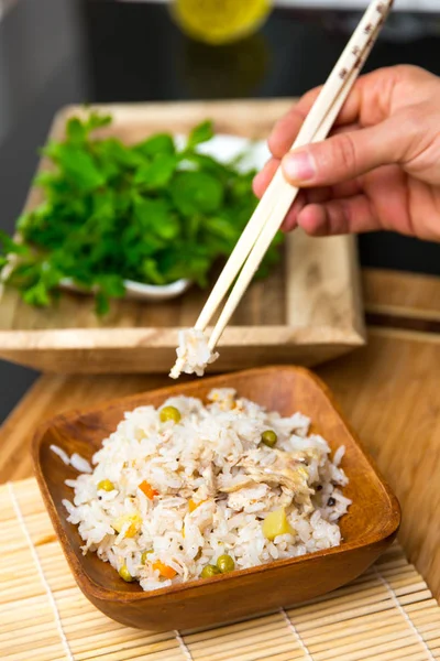 Ryż Główny Smaczny Posiłek — Zdjęcie stockowe