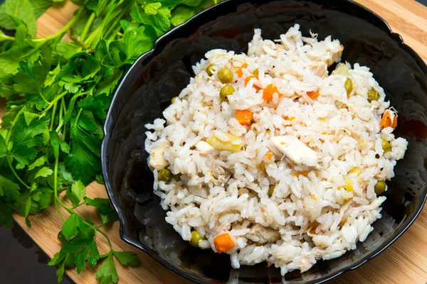 Comida Principal Arroz Saborosa Refeição — Fotografia de Stock