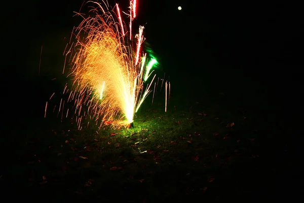 Fireworks Sky Colorful Amusement — Stock Photo, Image