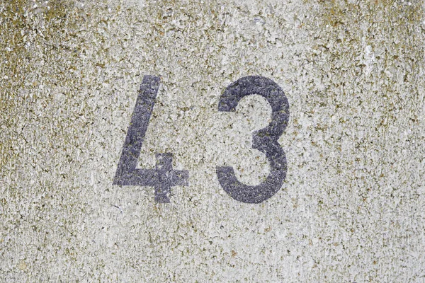 Number Forty Three Odd Number Information — Stock Photo, Image