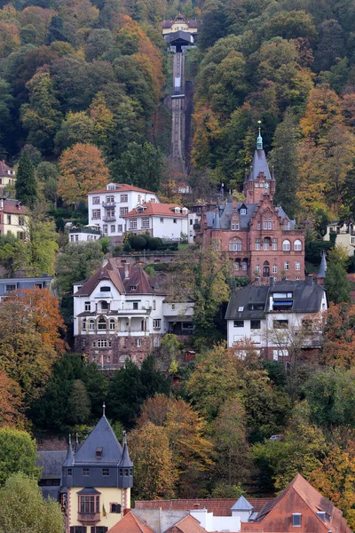 Chemin Fer Montagne Cure Lactosérum Schlossberg Dans Heidelberg — Photo