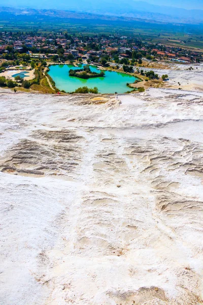 Pamukkale Denizli Turquia Fundo Natureza — Fotografia de Stock