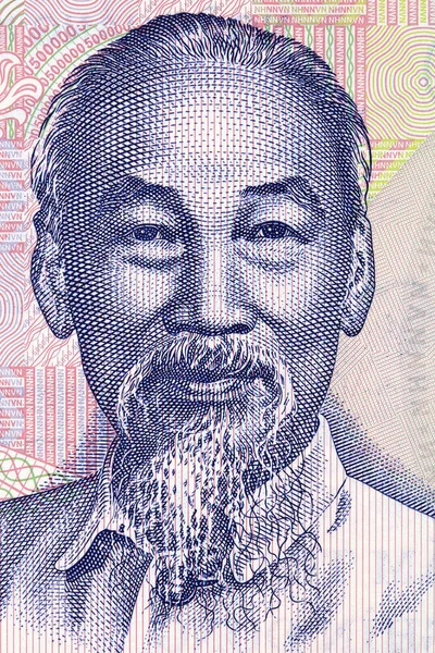 Chi Minh Portré Vietnami Pénzből — Stock Fotó
