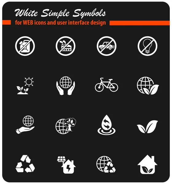 earth day web icons for user interface design