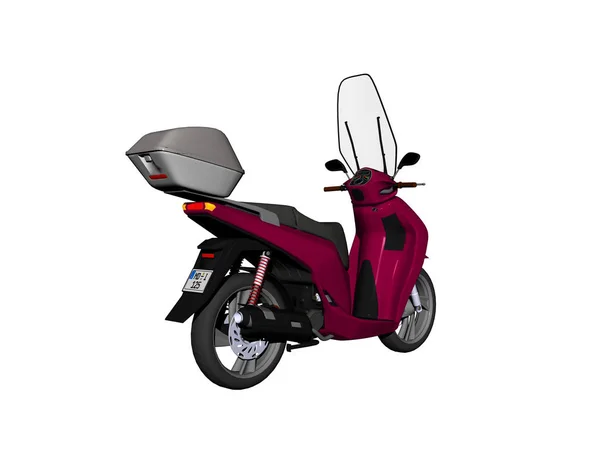 Camlı Kırmızı Scooter — Stok fotoğraf