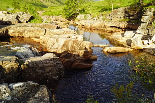 Litet Vattenfall Glenn Etive Skottland — Stockfoto