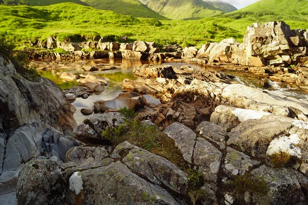 Kleiner Wasserfall Glen Etive Schottland — Stockfoto
