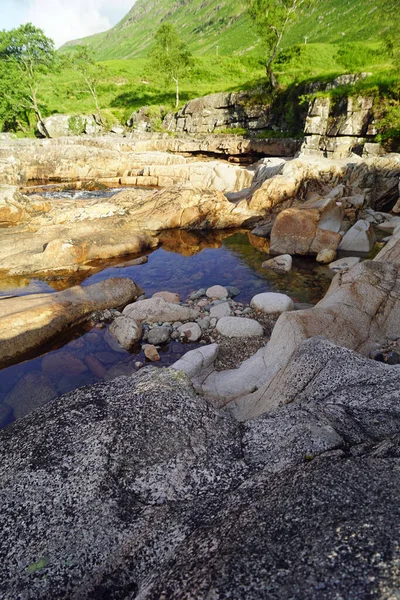 Μικρό Καταρράκτη Στο Glen Etive Στη Σκωτία — Φωτογραφία Αρχείου