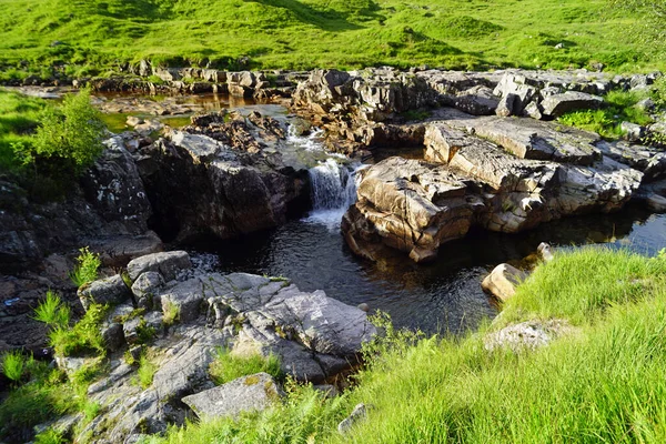 Pequena Cachoeira Glen Etive Escócia — Fotografia de Stock