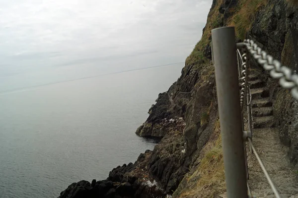 Gobbins Een Klifpad Islandmagee County Antrim Noord Ierland Het Passeert — Stockfoto