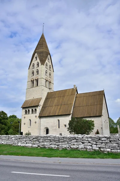 瑞典哥德兰的Church Tingstade — 图库照片
