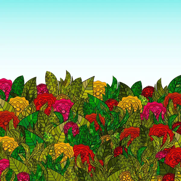 Hand Gezeichnet Vektor Floralen Hintergrund — Stockfoto