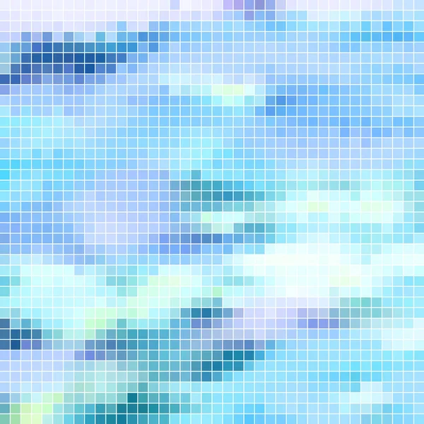 Abstrato Vetor Quadrado Pixel Mosaico Fundo Luz Azul — Fotografia de Stock