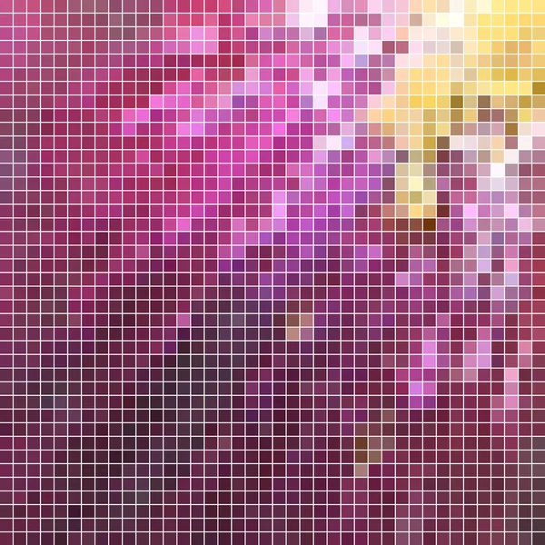 抽象的なベクトルの正方形ピクセルのモザイクの背景 パープルとバイオレット — ストック写真