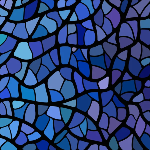 Abstract Vector Stained Glass Mosaic Background Blue Violet — Stock Photo, Image