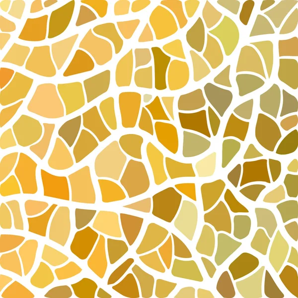 Vector Abstracto Manchado Vidrio Mosaico Fondo Amarillo Marrón —  Fotos de Stock