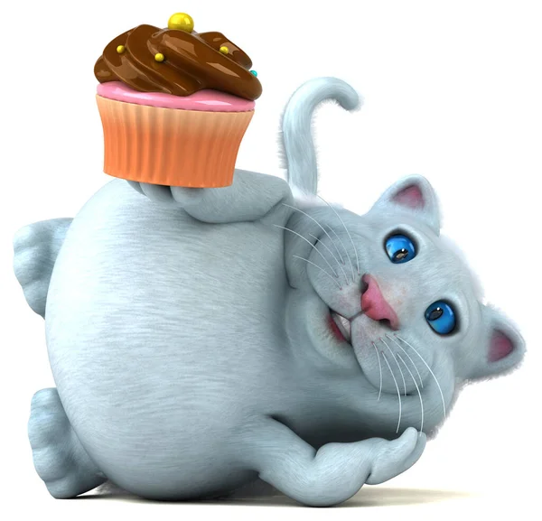 Fun Cat Illustration — Stockfoto