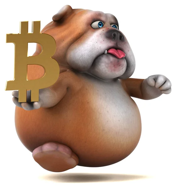 Fun Bulldog Illusztráció — Stock Fotó