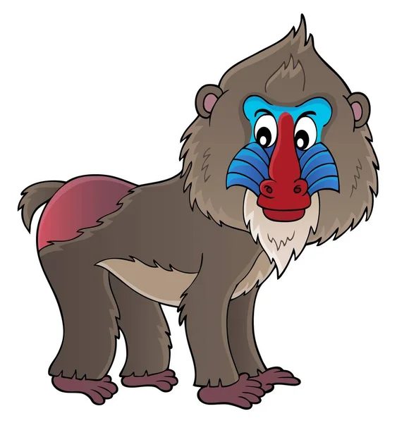 Mandrill Thema Afbeelding Afbeelding Illustratie — Stockfoto