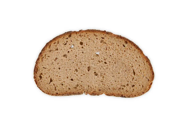 Кусок Ржаного Хлеба Белом Фоне — стоковое фото