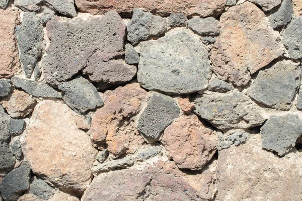 Fondo Textura Piedra Primer Plano Del Fragmento Pared Piedra Con — Foto de Stock