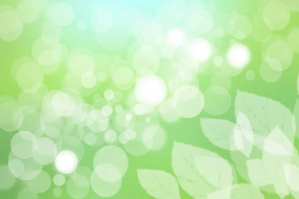 Abstract Green Light White Colorful Summer Spring Bokeh Background Beautiful — Stock Photo, Image