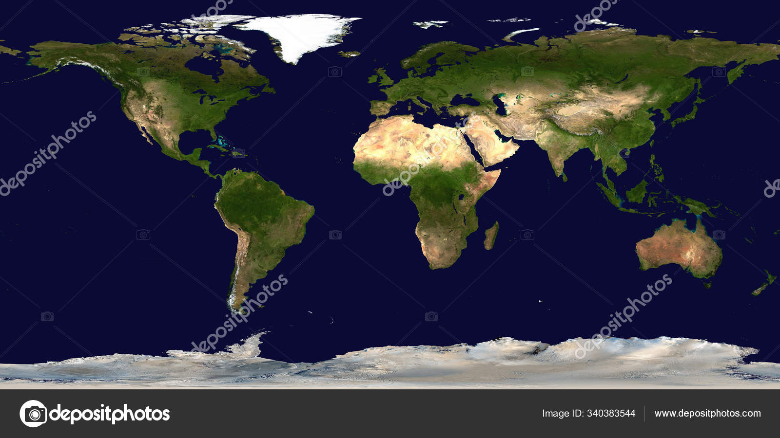 Earth Map Satellite View World Map Satellite View Stock Photo By ©Panthermediaseller 340383544