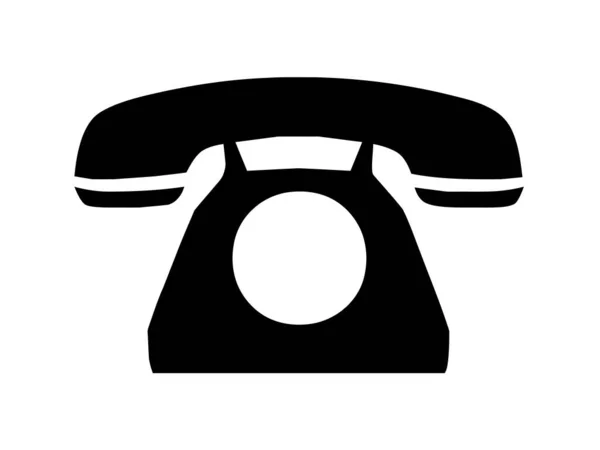 Telefon Antika Retro Kommunikation Enhet Siluett Illustration — Stockfoto