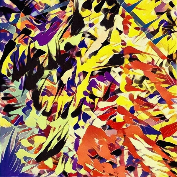 Abstract Schilderen Kleurrijke Penseelstreken — Stockfoto
